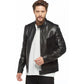 Men’s Real Black Leather Drago Suede Jacket