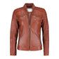 Women’s Brown Biker Leather Jacket