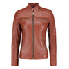 Women’s Brown Biker Leather Jacket
