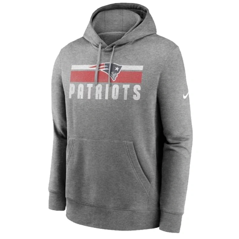 New England Patriots Heather Charcoal Club Hoodie