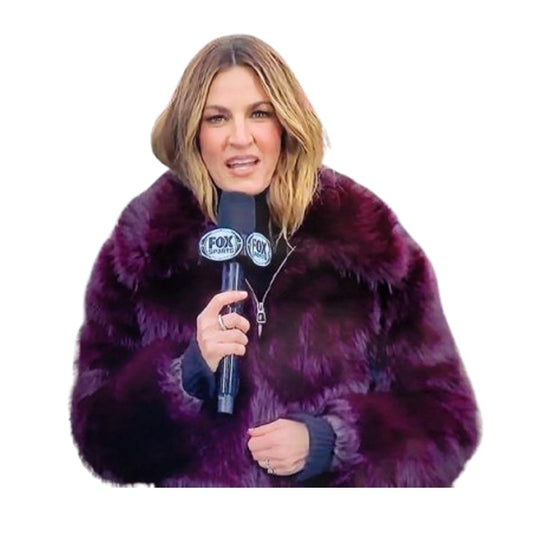 Erin Andrews Purple Fur Coat