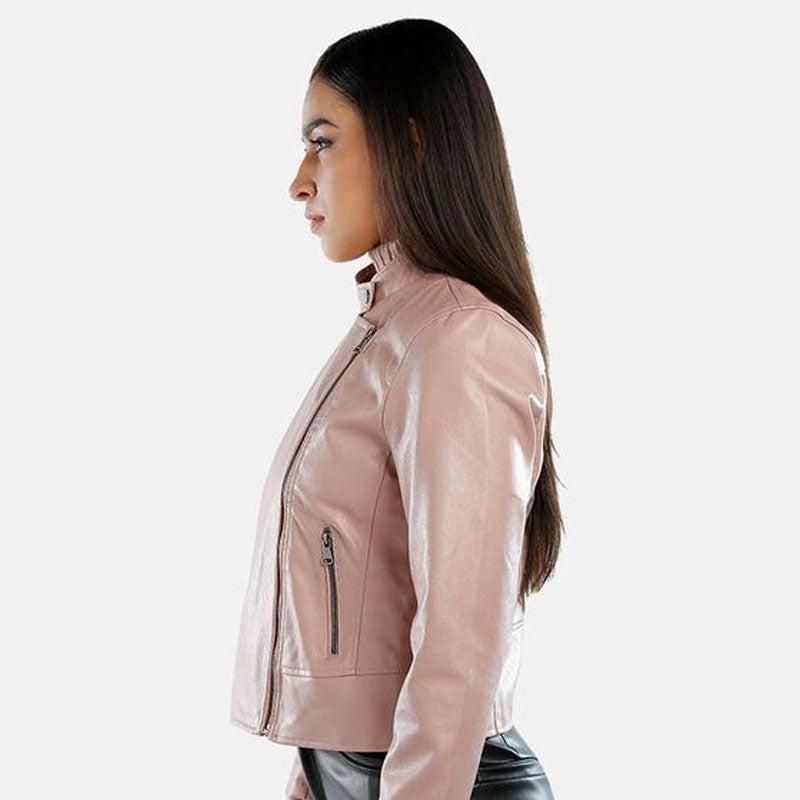 Women’s Faux Leather Biker Jacket
