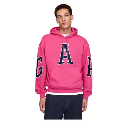 Gap Heavyweight Logo Pink Hoodie