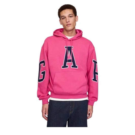 Gap Heavyweight Logo Pink Hoodie
