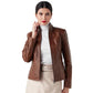 Women’s Real Tan Leather Classic Jacket