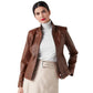 Women’s Real Tan Leather Classic Jacket