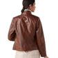 Women’s Real Tan Leather Classic Jacket