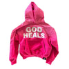 God Heals Hoodie Pink