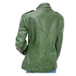 Women’s Green Biker Leather Jacket