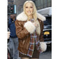 Gwen Stefani Brown Shearling Jacket