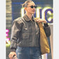 Hailey Bieber Los Angeles Brown Leather Jacket