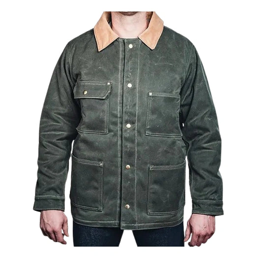 Heat Strap The Chief Coat Olive Cord Collar