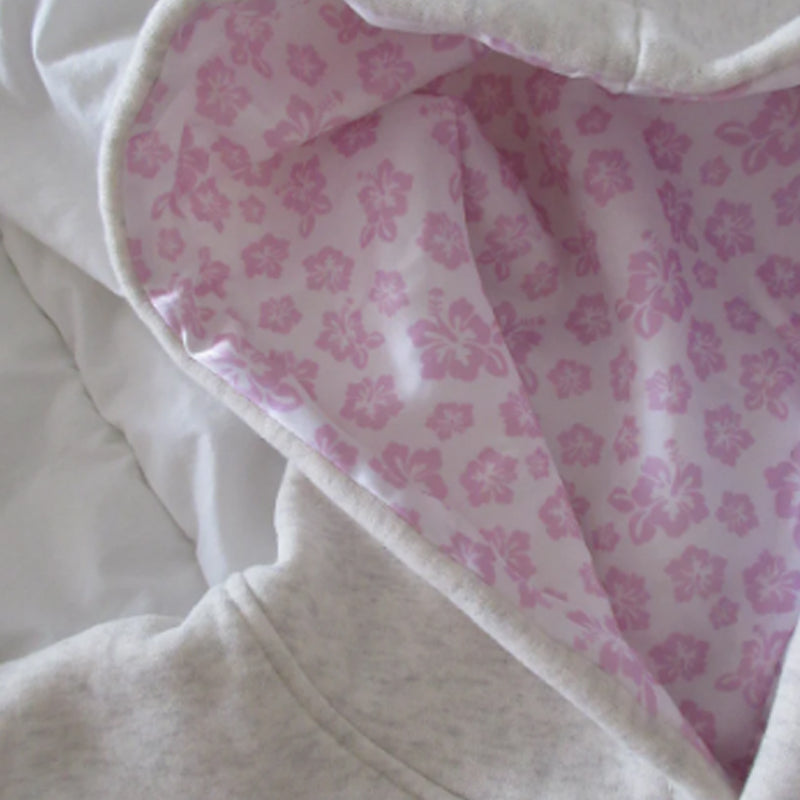 Hibiscus Hoodie in Heather Blush