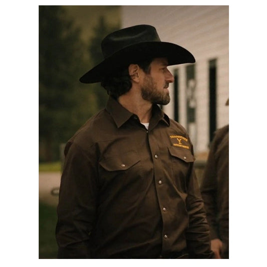 Yellowstone S05 Ian Bohen Brown Shirt