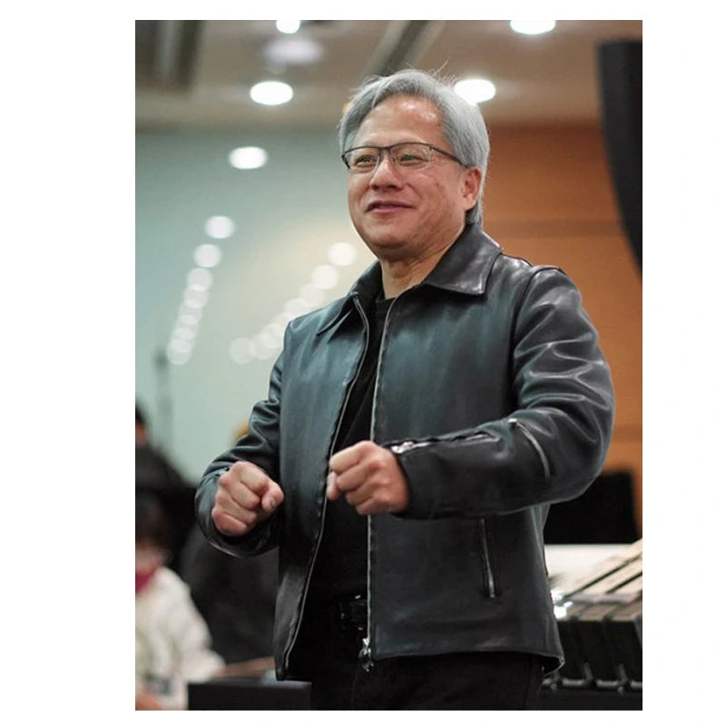 Jensen Huang Leather Jacket
