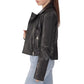 Womens Black Biker Leather Jacket