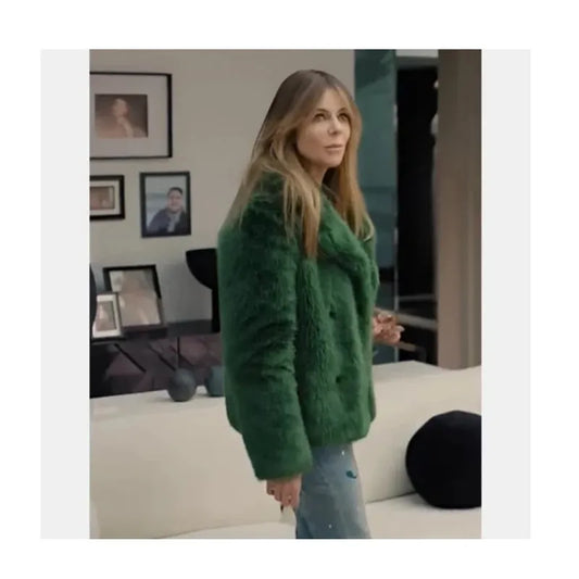 High Potential 2025 Kaitlin Olson Green Fur Coat