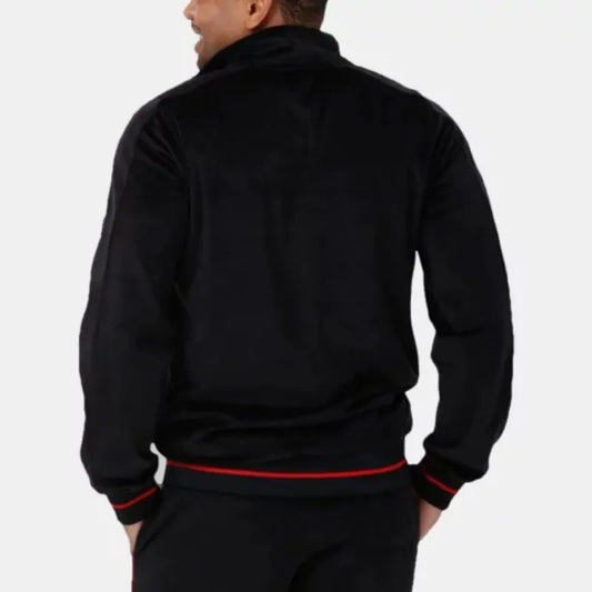 Kansas City Chiefs Black Velour Tracksuit
