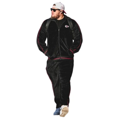 Kansas City Chiefs Black Velour Tracksuit