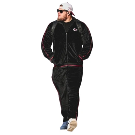 Kansas City Chiefs Black Velour Tracksuit