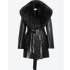 Kelsey Belted Leather Jacket