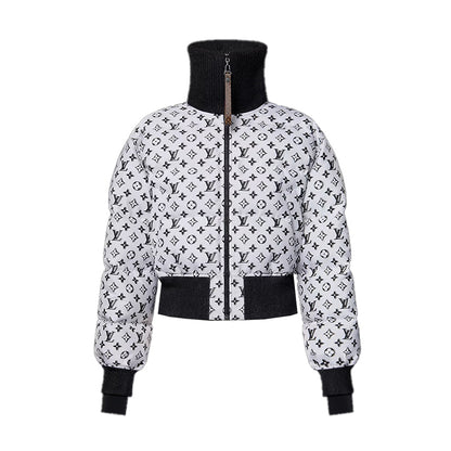 LV 3D Monogram Cropped Puffer Jacket