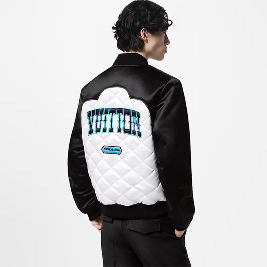 LV Bicolor Satin Bomber Jacket