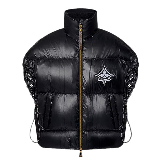 LV Drawstring Detail Technical Puffer Jacket