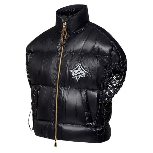 LV Drawstring Detail Technical Puffer Jacket