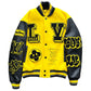 LV Letterman Yellow and Black Leather Jacket