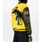 LV Letterman Yellow and Black Leather Jacket