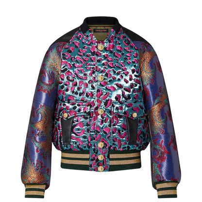 LV Mixed Material Bomber Jacket