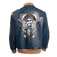 Leon Kennedy RE4 Remake Blue Leather Jacket