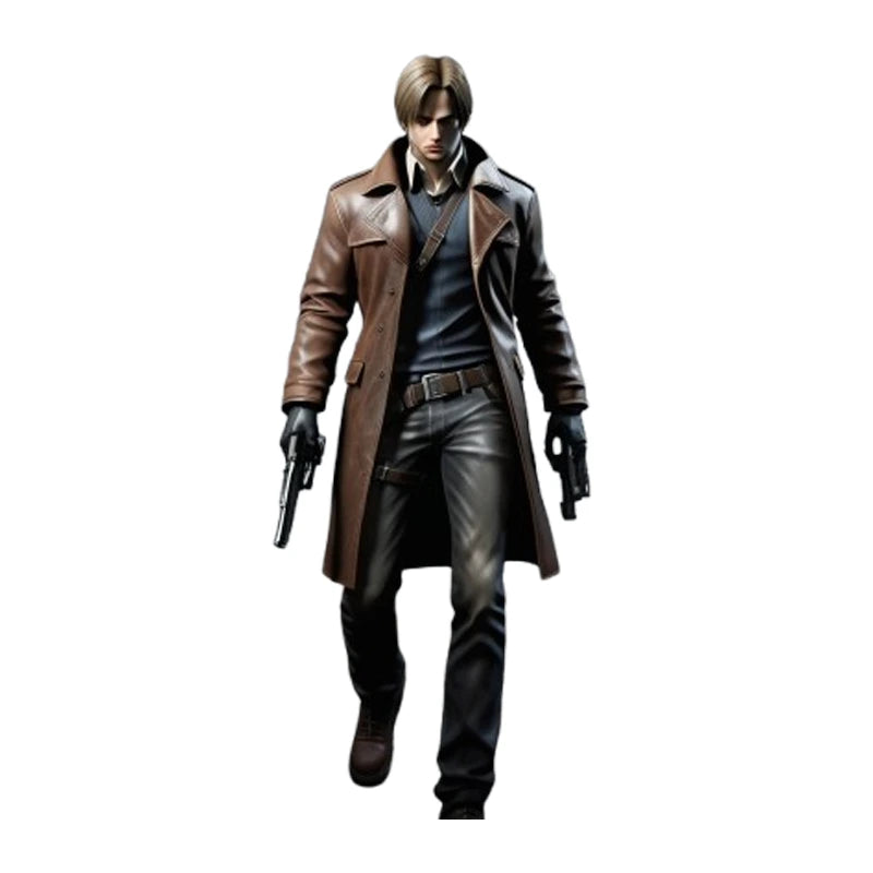 Leon Kennedy Resident Evil 4 Brown Leather Coat