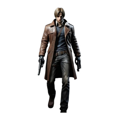 Leon Kennedy Resident Evil 4 Brown Leather Coat