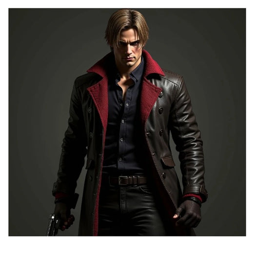 Leon Kennedy Resident Evil 4 Leather Coat