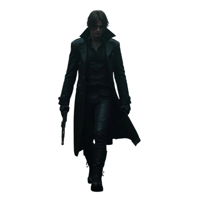Leon Scott Kennedy Resident Evil 4 Leather Long Coat