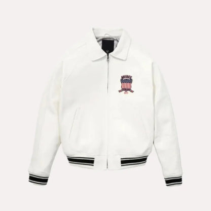 Lethal Bizzle Avirex White Jacket Front