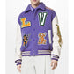 Louis Vuitton Purple and White Varsity Jacket