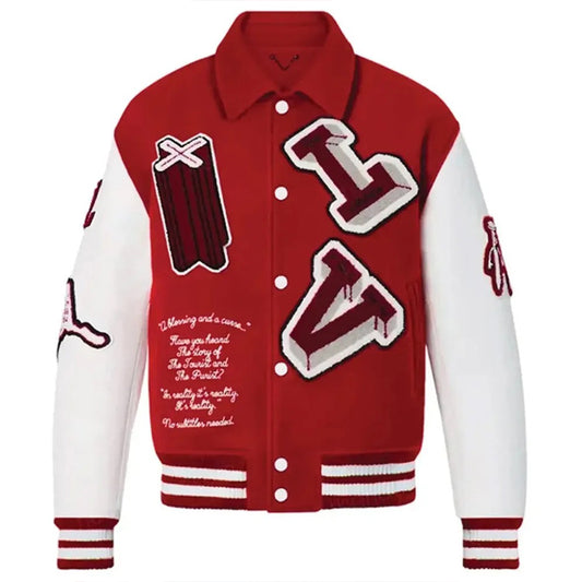 Louis Vuitton Varsity Red and White Jacket