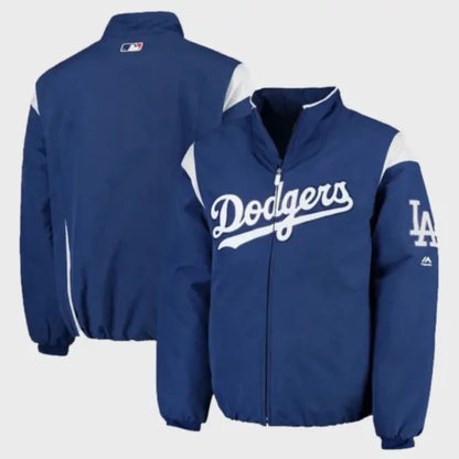 Majestic Royal Los Angeles Dodgers On-Field Therma Base Thermal Full-Zip Jacket