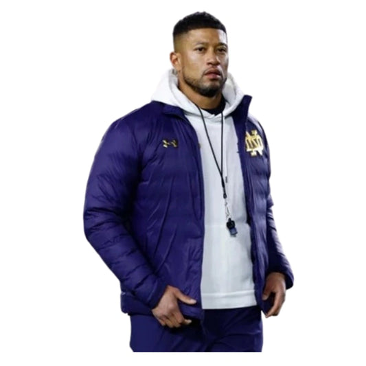 Marcus Freeman Notre Dame Puffer Jacket