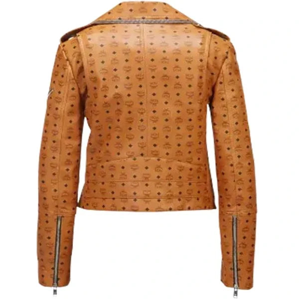 Mcm Visetos Motorcycle Leather Jacket