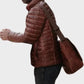 Men Antique Brown Puffer Quilted Jacket