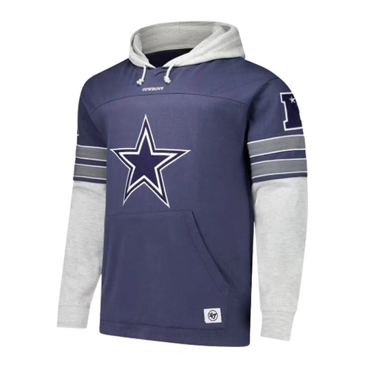 Men’s ’47 Navy Dallas Cowboys Big & Tall Pullover Hoodie