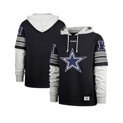 Men's '47 Navy Dallas Cowboys Superior Lacer Pullover Hoodie