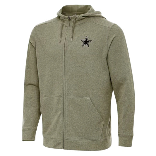 Men’s Antigua Olive Dallas Cowboys Hoodie Jacket