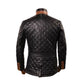 Men Black Quilted Leather Jacket