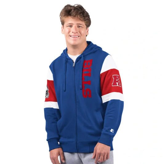 Men's Buffalo Bills Starter Full-Zip Hoodie Front