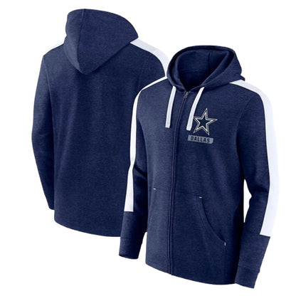 Men's Fanatics Heather Navy Dallas Cowboys Gains Hoodie